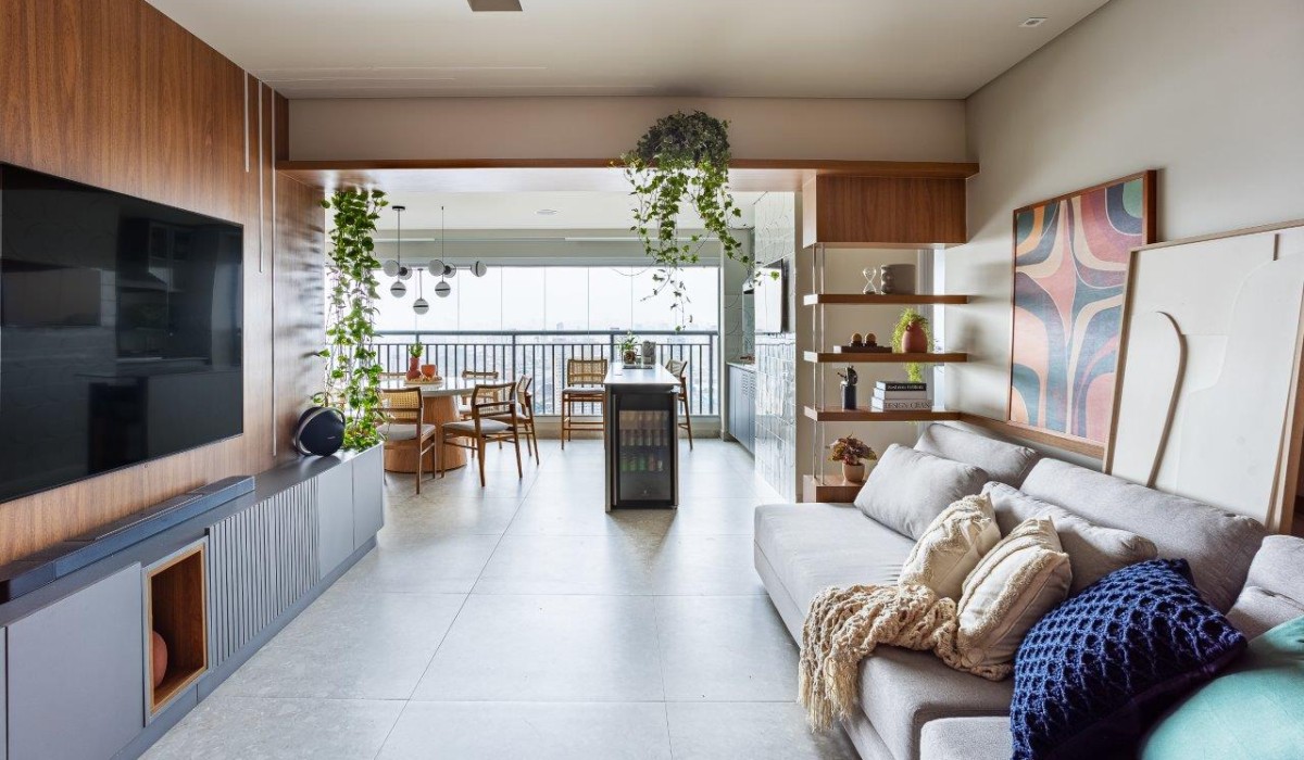 Projeto do escritório Go Up Arquitetura une conforto, funcionalidade e estilo para família em crescimento.